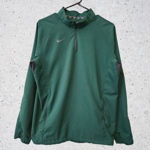 Nike Quarter Zip Windbreaker Green Size Small